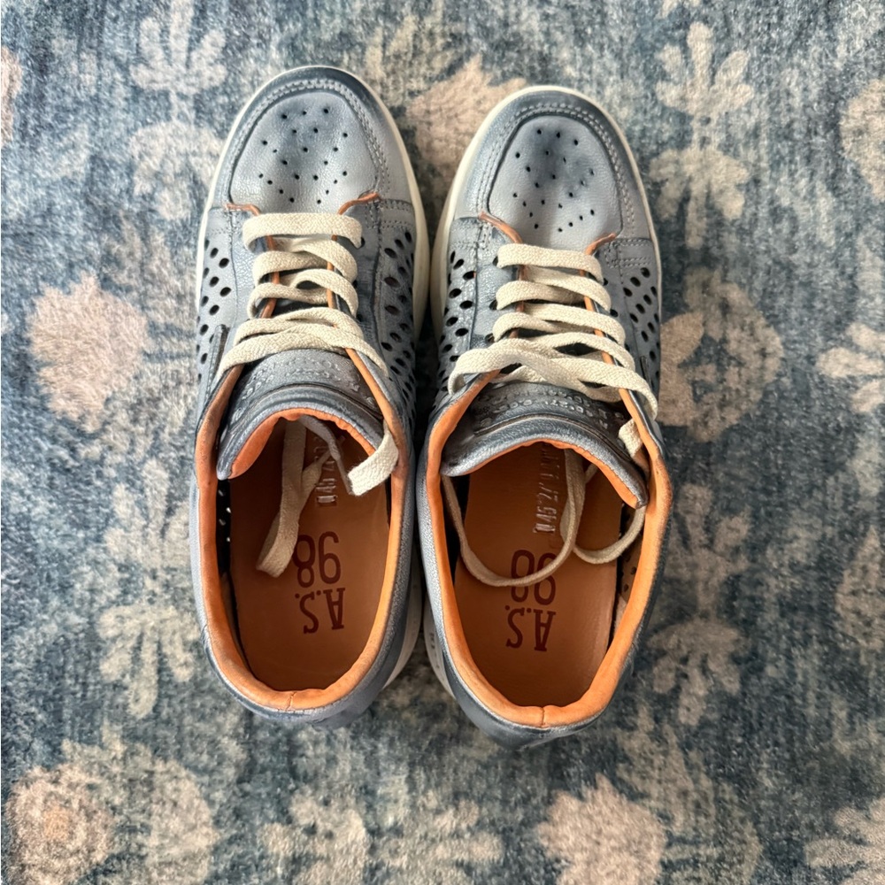 A.S.98 Gray and Cream Women's Sneakers